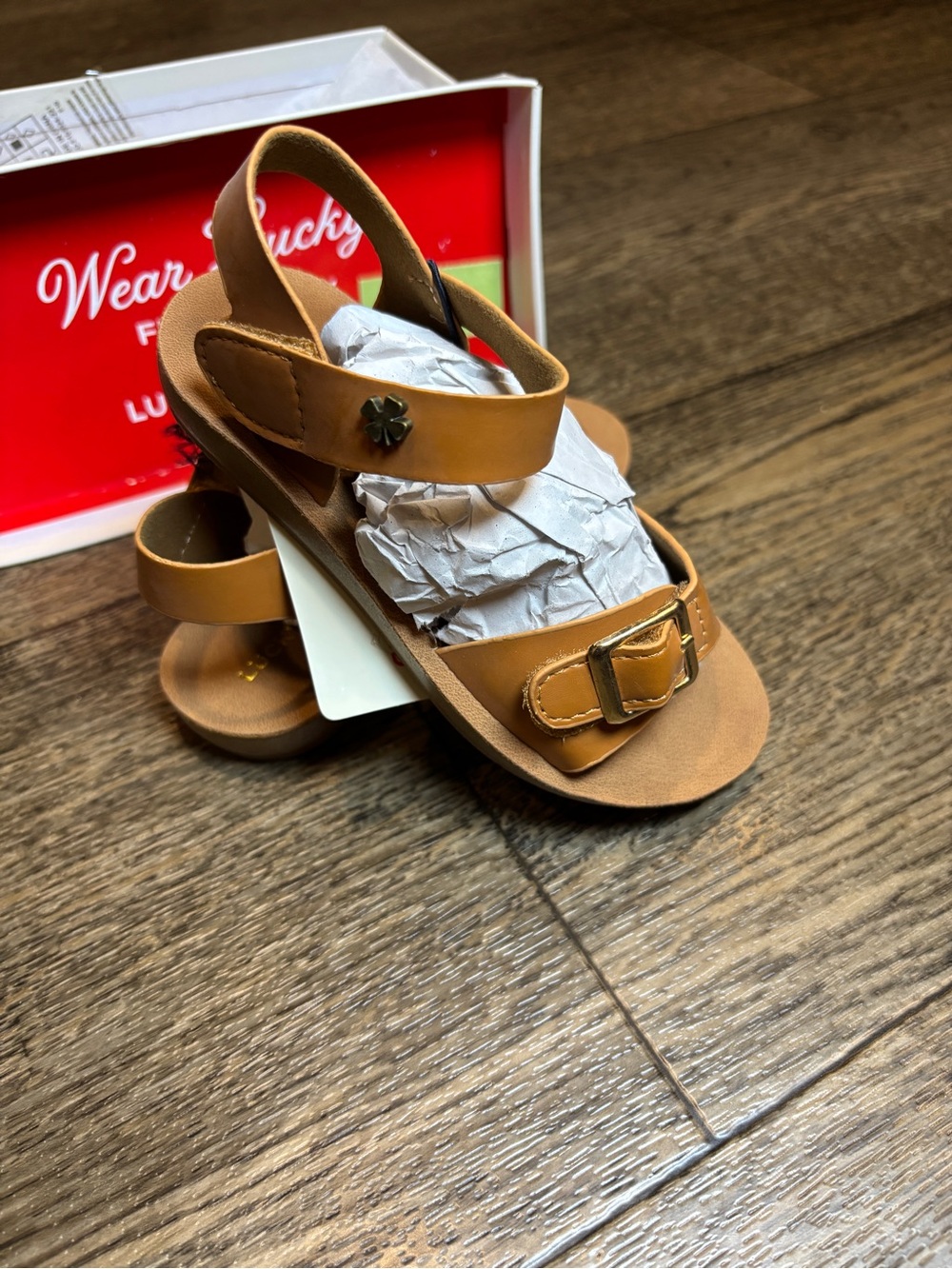 Lucky Brand Tan Brown Kids Sandals with Buckle
